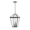 Z-Lite Talbot 3 Light Outdoor Chain Mount Ceiling Fixture, Black & Clear Beveled 579CHXL-BK - alternate 1